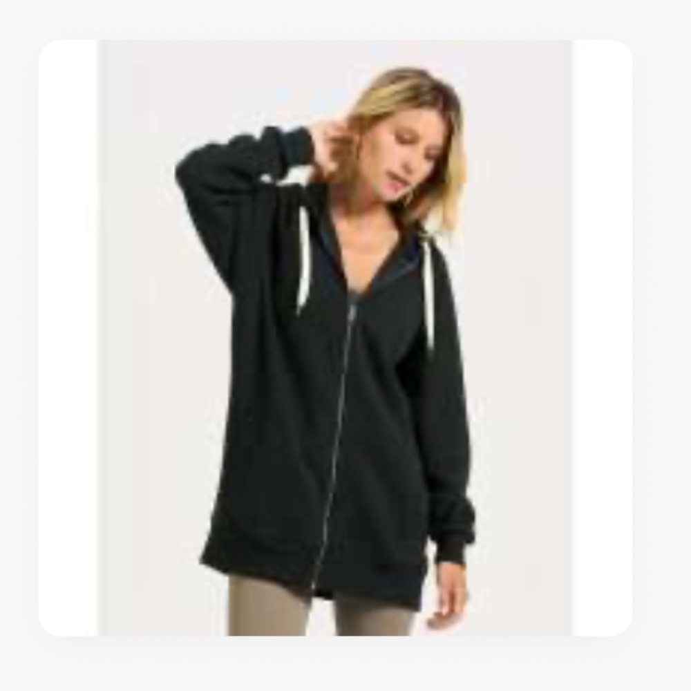 vuori Restore zip up hoodie black